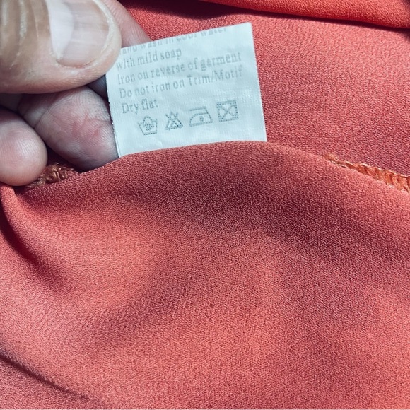 Glam Dollz Orange Studded Collar High Low Top size XL - Picture 12 of 14